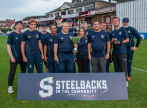  2021 Winners Northants Steelbacks with the Cup Trophy