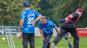 Sussex bowl hitting the wickets