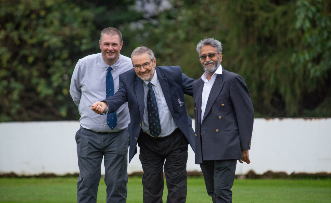 Finals Day umpires Darshak Patel, Neil Robson & Roger Barker