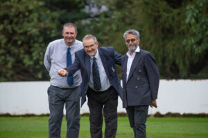 Finals Day umpires Darshak Patel, Neil Robson & Roger Barker