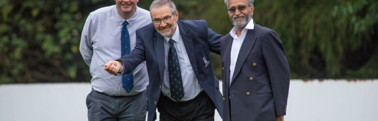 Finals Day umpires Darshak Patel, Neil Robson & Roger Barker