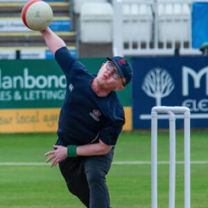 Northants’s Conna Jeffs about to bowl the ball