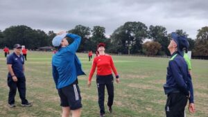 Coin toss with women's team